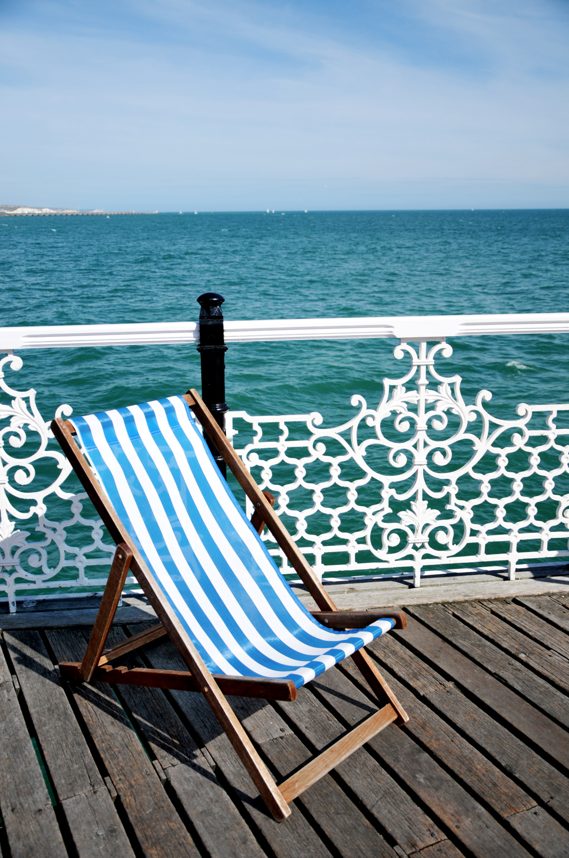 Deckchair weiß-blau