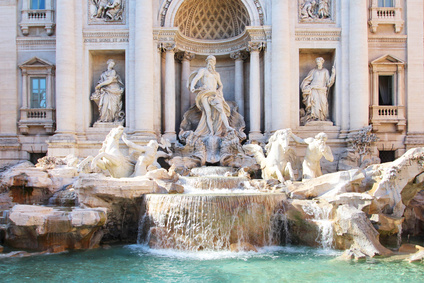 Die Fontana di Trevi in Rom Trevi-Brunnen in Rom