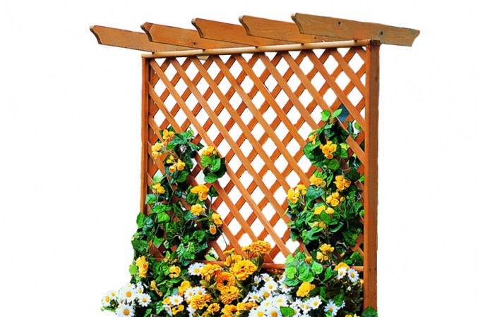 Bunt bepflanzte Pergola von Promadino hängender-garten-pergola