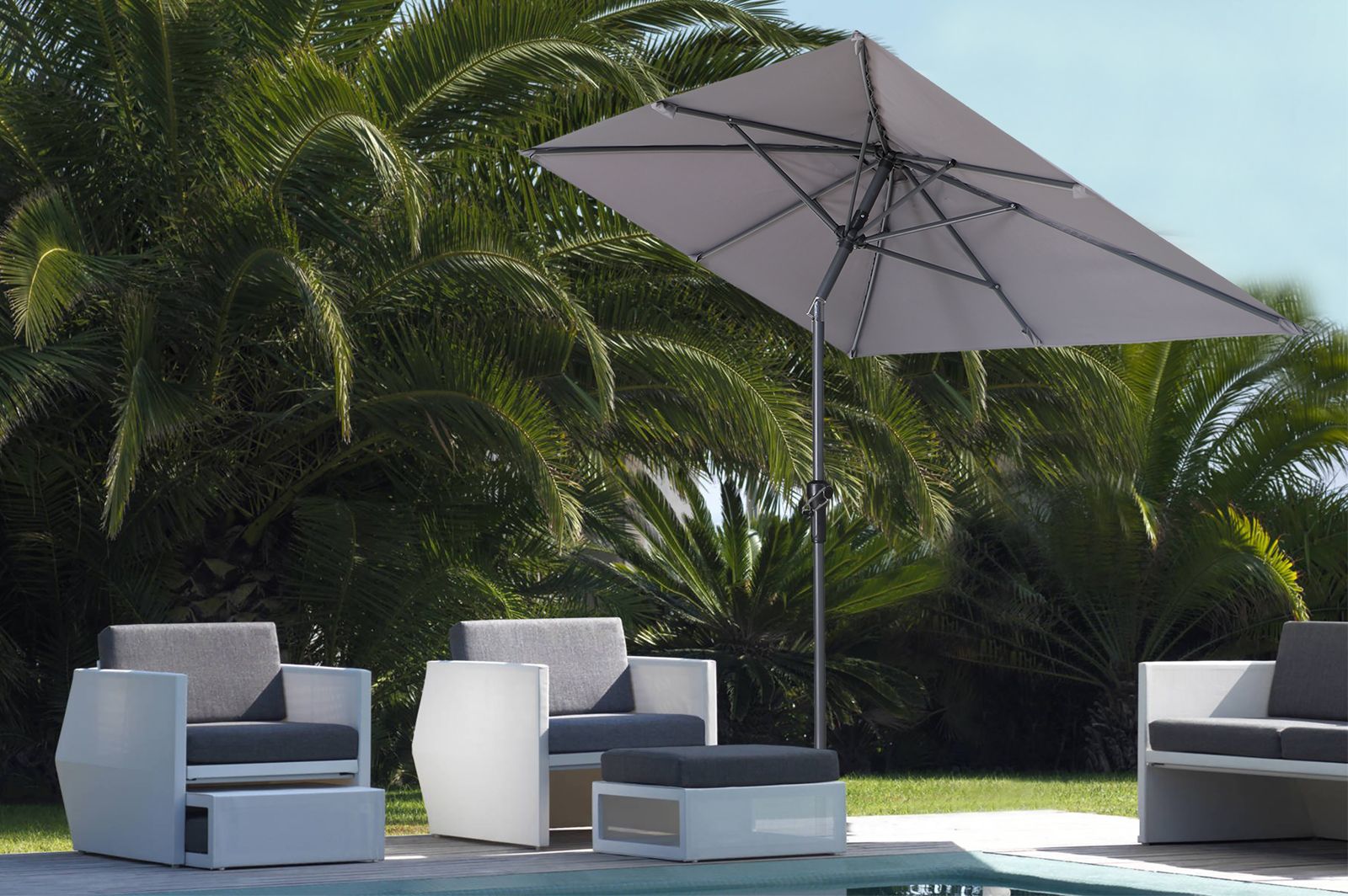 Sonnenschirme – auch rechteckig eine runde Sache