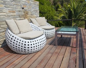 Outdoor-Sitzkissen aus Polyrattan