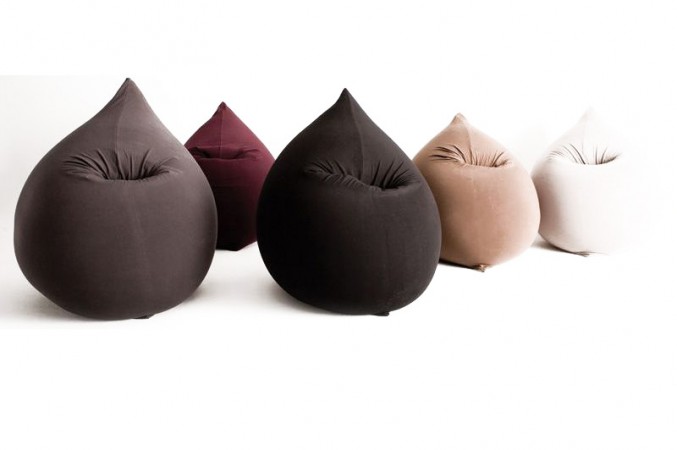 Neckischer Anblick: der Mini-Sitzsack von TERAPY Sitzkissen in neckischer Tropfenform und fünf verschiedenen Farben